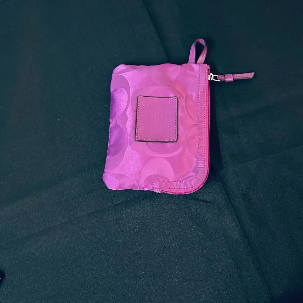 Coach Vibrant Purple Logo Pouch